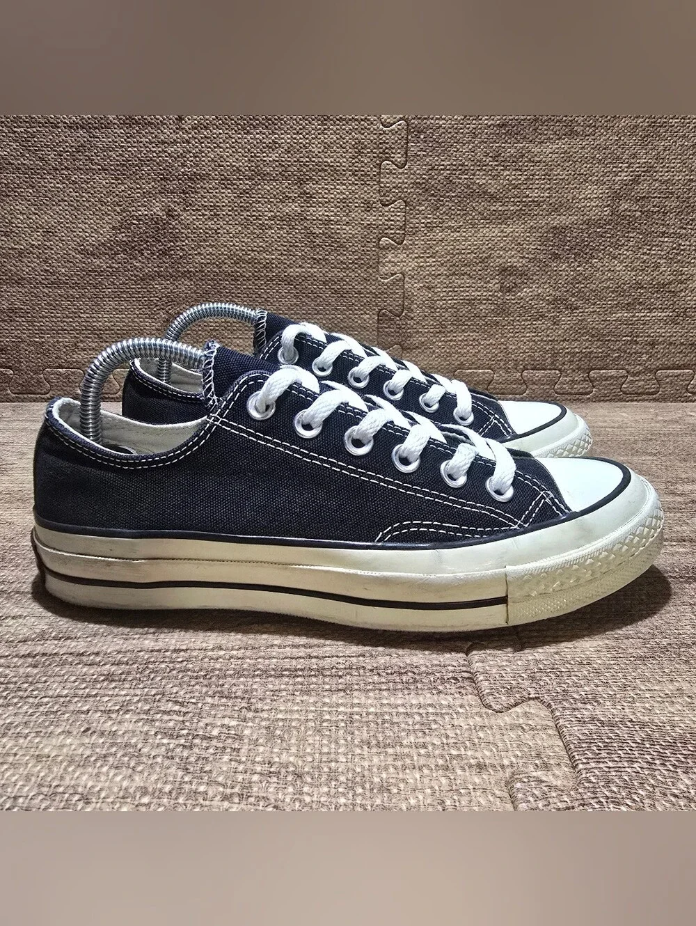 Converse Chuck 70 Ox Low Black White Canvas Womens Size 7 Sneakers Shoes Low Top